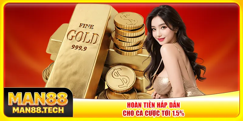 Hoàn tiền hấp dẫn cho cá cược tới 1,5%