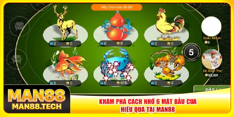 Khám phá cách nhớ 6 mặt bầu cua hiệu quả tại Man88 Khám phá cách nhớ 6 mặt bầu cua hiệu quả tại Man88